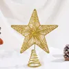 Noel Süslemeleri Altın Glitter Tree En İyi Demir Yıldız Ev Süsleri Yıl 2022 Y1Z7