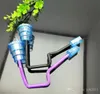Selbstgemachtes Wasserpfeifenzubehör Glas Bbong Wasserpfeife Titan Nagelschleifer Bubbler zum Rauchen von Pfeifenmischungsfarben