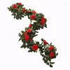 Dekorative Blumen Künstliche Kunstseidenblume Rose Leaf Garland Vine Kreative DIY Hochzeitsdekorationen Tea Party Decor