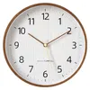 Wandklokken Japanse stille klok minimalistisch hout eenvoudige glazen woonkamer naalden reloj decorativo home decor ob50gz