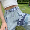 Ceintures Blue Love Dames Ceinture Mode Casual Plaid Pin Boucle Denim Cuir Design De Luxe Style Coréen Mignon Élastique Femmes