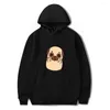 Heren Hoodies Rholycrown Cute Pug Sweatshirts Men/Dames Hooded Streetwear Man/Women Fashion Print Hoodie Top