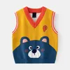 Toddler Kids Boy Girl Maglieria Gilet Maglione con scollo a V Gilet Maglia Capispalla Pullover Top Abiti autunnali