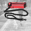 Hundkrage Polyester Reflective Hands Free Leash Training Running Rope med Portable Midje påse Koller Leashes Stark bly