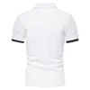 Heren Polos heren met korte mouw poloshirt geborduurde grafische statement top