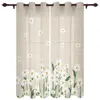 Curtain White Daisy Flower Window Curtains For Living Room Kitchen Valances Fashion Bedroom