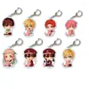 Keychains Japan Anime Toilet-bound Hanako-Kun Keychain Romantic Card Design Acrylic Pendant Key Ring Jibaku Shounen Hanako Kun Holder