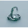 Anelli a grappolo Anello dolce femminile in argento sterling 925 Luce da dito Elegante cerchio di moda a foglia verde per gioielli da donna per ragazze