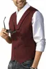 Men's Vests Mens Casual Suit Vest Shawl Lapel Wool Tweed Herringbone Dress Waistcoat For Wedding Party Dinner Men