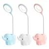 Table Lamps Cute Elephant LED Desk Lamp USB Rechargeable Study Reading Light Touch Control Dimming Night For Kids Bedside Office