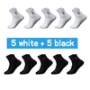 Men's Socks 20Pcs 10Pairs High Quality Men Cotton Breathable Sweat-Absorbent Middle Tuble Black Deodorant Business Gift Sock