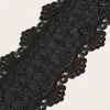Bälten svart spets midjebälte bred elastisk korsett klänning kjol kappa dekorativ bälte faux läder midjeband mode tätning