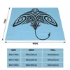 Blankets Tribal Tattoo Polynesian Stingray Design Fleece Lightweight Throw Blanket Sofa For Home Bedroom Outdoor