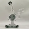 2022 8 Inch Heady Bong Glass Water Pipe Bong Dabber Rig Recycler Pipes Bongs Bllue Round Nest Comb Filter Smoke Pipes 14.4mm Female Joint with Regular Bowl&Banger