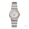 Top Women Dress Watches 28mm Elegant Stainless Steel Rose Gold Watches High Quality Fashion Lady Rhinestone Quartz Wristwatches263Z