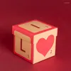 Wrap regalo 3pcs Kraft Paper Suprise Box Square quadrati per San Valentino Fai da te Fai da te Festival Festival Feste