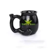 Tasse à café Pipe à fumer rôtie et toast 11 oz tasse à café exportation fumée commerce extérieur en céramique vente directe d'usine tasse à pipe noire tasses en gros