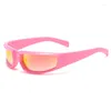 Sunglasses Fashion Cycling Sports Glasses Oval Full Frame Y2k Outdoor Weatherproof Goggles For Women Uv400 Protection