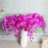 Decorative Flowers High Simulation Real Touch Artificial Silicone Orchid Wholesale Felt Latex Orchids Wedding Phalaenopsis