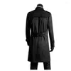 Trench da uomo Cintura da uomo Primavera Autunno Uomo Cappotto lungo doppio petto Abbigliamento uomo Slim Fit Soprabito Manica S - 9XL