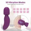 Articles de beauté Mini gode AV vibrateur stimulation du clitoris féminin à dix fréquences Chargement USB Baguette magique G-Spot produits sexy pour adultes