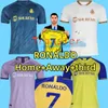 2023 Al NASSR FC Soccer Jerseys Window Ronaldo Number 7 Cristiano 23 Home Yellow Away Away Jersey Third Player Version Men Kids Kit Pooffer Derts
