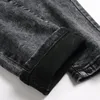 Mode imprimé lettre hommes jean déchiré Patch Denim pantalon hommes brodé jean maigre mâle décontracté Streetwear pantalon 273P