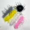 Genouillères manchettes en plumes d'autruche poignet manchette femmes Slap Bracelets élégant cheveux anneau accessoires