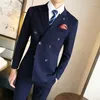 Ternos masculinos Men Men Breastted noivo Casamento Formal Wear Dress Sets Masculino Slim Fit Business Business Jackets Colete 5xl