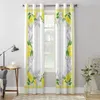 Cortina de cortina de verão cortinas de janela de limão de frutas para sala de estar com decoração interna Decoração de tratamento de tratamento