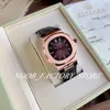 3 Cores Rose Gold Luxury Factory 40mm Sports Elegant Series 5711 Cal 324 S C Movimento automático Correia de couro longa Men310u