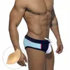 Männer Bademode Push Pad Männer Sexy Sommer Badeanzug Slips Niedrige Taille Badeanzug Ausbuchtung Strand Mode Männlich Sport Homme Nylon schwimmen Bikini