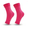 Heren sokken 3 stks vaste kleur stip sport anti vermoeidheid compressie voet mouw unisex polsbescherming varicose