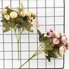 Decorative Flowers 6 Bouquet Artificial Flower Daisy Tea Bud Fake Christmas Home Wedding Pography Soft Decoration Diy Vase For