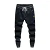 Men's Jeans Trendy Men Elastic Waist Spring Autumn Cargo Lace-up Ankle Tied Harem Pants