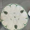 Płytki świąteczne zastawa stołowa ceramiczna pojemnik na talerz owoce deser stek stek zupa zupa miska domowa dekoracja tacki jaj