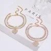 anklets 2pcs/set boho iced out bling ranestone heart for women gothアクセサリーテニスチェーンフットファッションジュエリーギフト