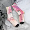 Meias masculinas rosto engraçado zero zero tripulação masculina moda unissex querida no vestido de inverno de outono da primavera de Franxx