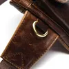 Waist Bags Genuine Leather Bag Men Retro Pack Money Belt Coin Phone Sling Casual Fashion Mens Chest