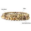 STRAND VINTAGE COCONut Bead Protection Bracelet Set 2pcs Meditatie Chakra Yoga Braclet Men Matching Accessoires Natural Stone Braslet