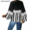 Dames blouses nopersonaliteit kerstblouse muzieknoot patroon vrije tijd lange mouwen shirts merkontwerp lente chiffon top vrouw