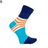 Men's Socks Men Fashion Cotton Stripe Five Toes Design Soft Breathable Casual Sport