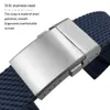 22 mm 24 mm Braided Silikon Gumowy opaska obserwacyjna pasująca do Breitling Avenger Supercean Heritage Black Blue Watch Braceles to283f