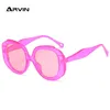 Lunettes de soleil rondes Vintage pour femmes, rétro, marque de styliste, classiques, mode, grand cadre, tendance, dames