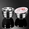 Bowls 304 Tableware Bowl Stainless Steel Portable Camping Picnic Bag Adult Travel Set