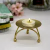 INS Styles Iron Round Candle Holder Creative Three-dimensional Desktop Decorations Ornament Simple Candlestick 10 Pcs