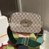 Toppkvalitetsläderhandväskor plånbok handväska för kvinnliga väskor crossbody sooho väska disco axelväska med röd grön rem fransad mess185o