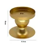 INS Styles Iron Round Candle Holder Creative Three-dimensional Desktop Decorations Ornament Simple Candlestick 10 Pcs