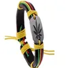 Rasta Jamaica Reggae Leather Armband Factory Expert Design Kvalitet Senaste stil Original Status233R6155769