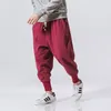 Men's Pants IN Style Harem Men Streetwear Casual Joggers Mens Cotton Linen Sweatpants Ankle-length Trousers M-5XL